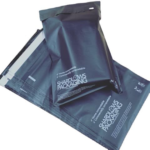 Black Biodegradable Express Bag with Tear Line
