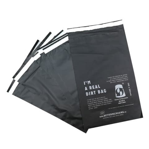 100% Recycled Material Gray Courier Bag